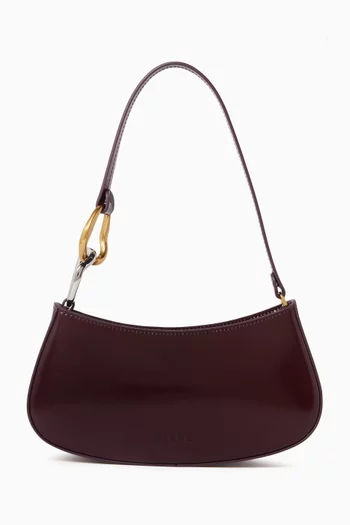 Ollie Shoulder Bag in Polished Leather