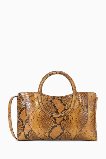 Mini Maude Satchel Bag in Snake-embossed Leather