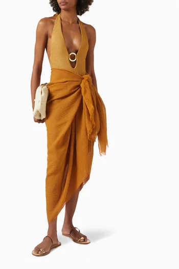 South Beach Mini Sarong in Crinkle Linen