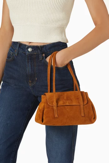 Small Caterina Top-handle Bag in Suede