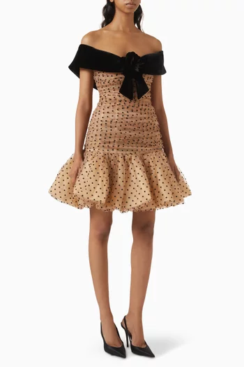 Polka-dot Mini Dress in Tulle