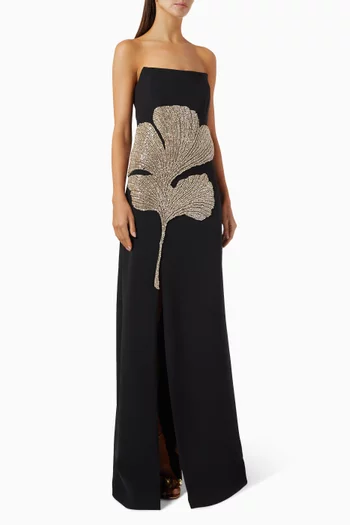 Faranna Crystal-embellished Gown in Crepe