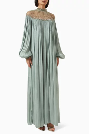 Ellima Kaftan Gown in Lurex Georgette