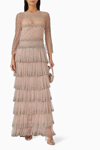 Solene Crystal-embellished Gown in Tulle