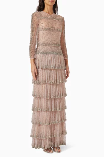 Solene Crystal-embellished Gown in Tulle