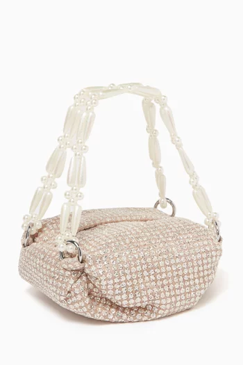 Sparkly Tiny Nino Tote Bag in Silk Satin