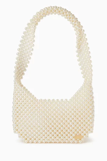 Julia Beaded Shoulder Bag in Acrylic