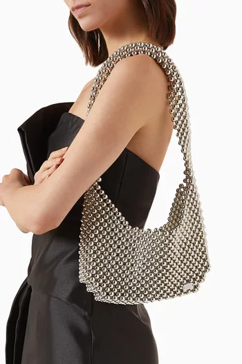 Julia Beaded Shoulder Bag in Acrylic