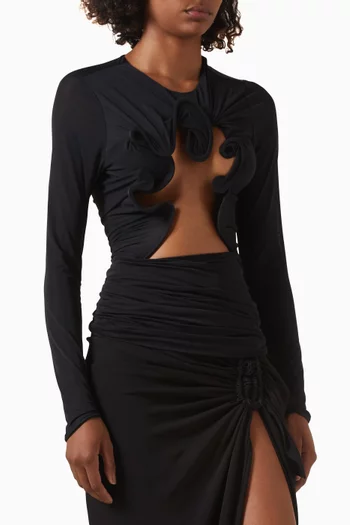 Hollow Venus Crop Top in Mesh