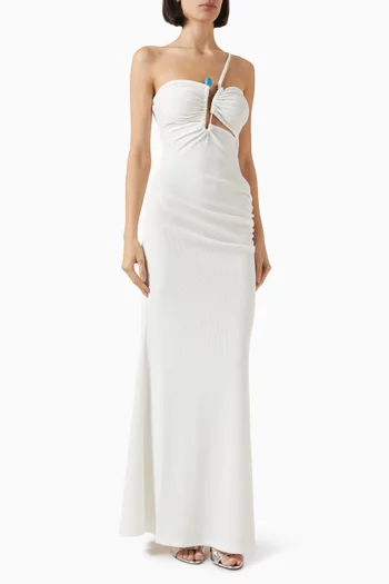 Crystal Cut-out Maxi Dress in Jersey