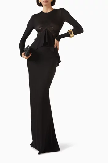 Endrey Disconnect Maxi Dress in Viscose