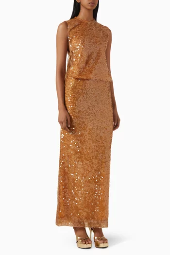 Illuminate Sequin-embellished Gown