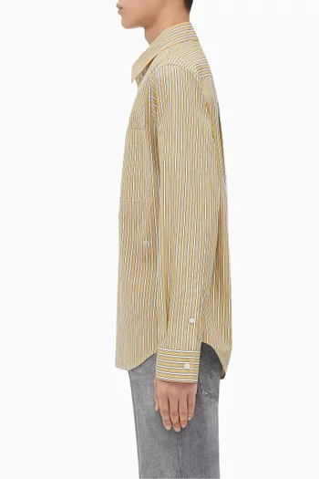 Striped Shirt in Cotton Poplin