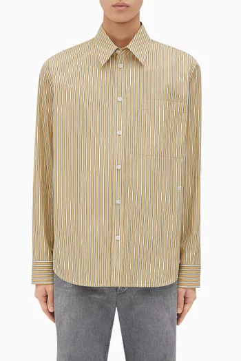 Striped Shirt in Cotton Poplin