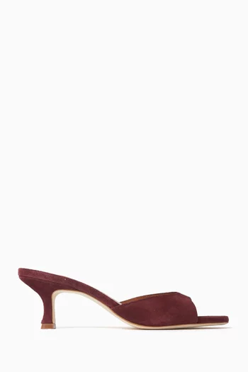 Brigitte 55 Mule Sandals in Suede
