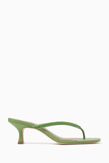Freja 60 Beaded Sandals in Leather
