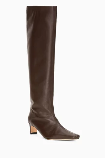 Wally 55 Knee Boots in Leather