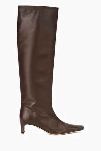 Wally 55 Knee Boots in Leather