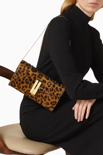 كلاتش فانكوفر شمواه جلد عجل بنقشة جلد الفهد