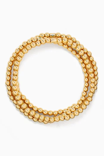 Baby Bubble Bunch Bracelet Stack in Gold-plated Brass