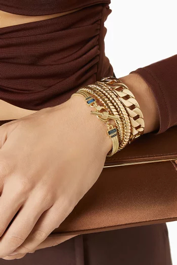 The Editors Bracelet Stack #2 in Gold-plated Brass