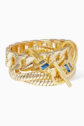 The Editors Bracelet Stack #2 in Gold-plated Brass