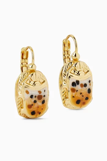 Scaramouche Drop Earrings in Gold-plated Metal