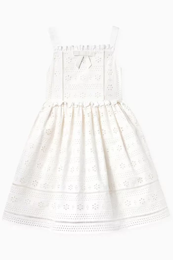 Broderie-anglaise Dress in Cotton