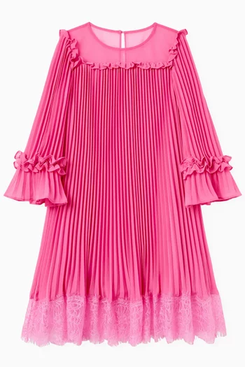 Pleated Dress in Chiffon