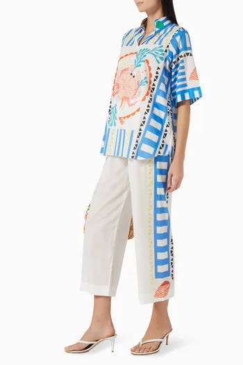 Printed Top & Culottes Co-ord Set in Cotton