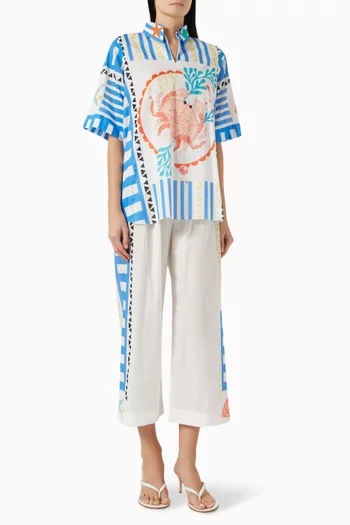 Printed Top & Culottes Co-ord Set in Cotton