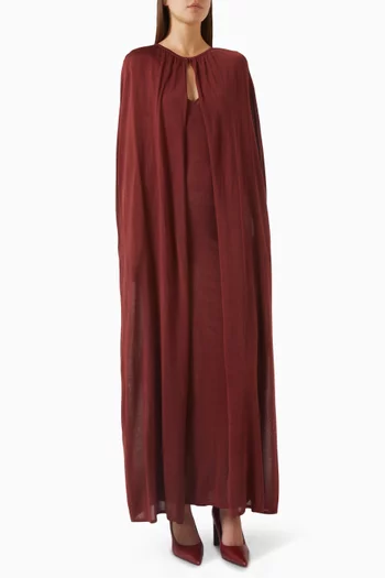 Cape Maxi Dress in Viscose-blend