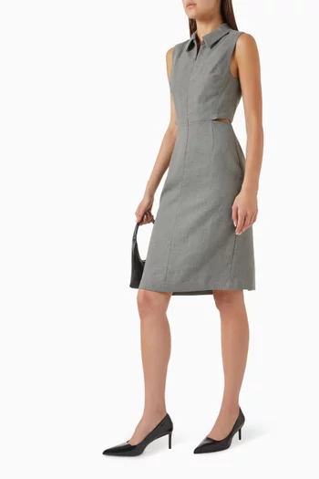 Midi Dress in Linen-blend