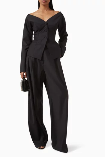 Boyfriend Pants in Wool Blend