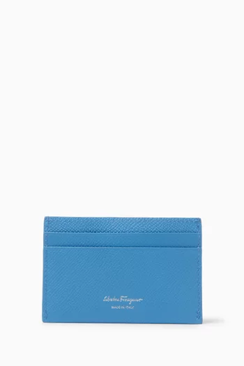 Gancini Card Holder in Leather