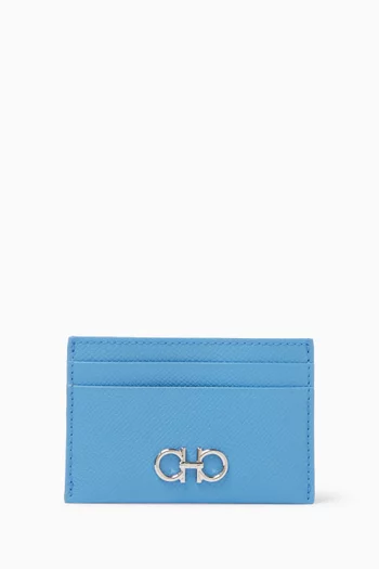 Gancini Card Holder in Leather