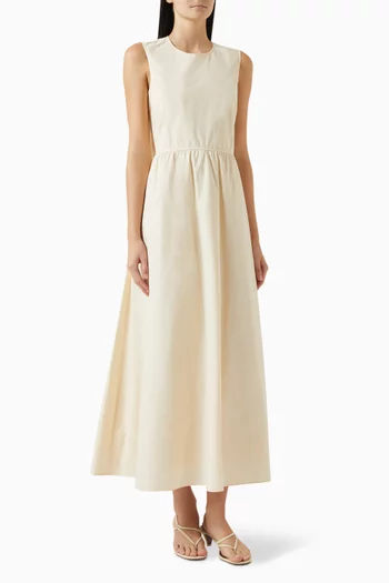 Cut-out Maxi Dress in Cotton