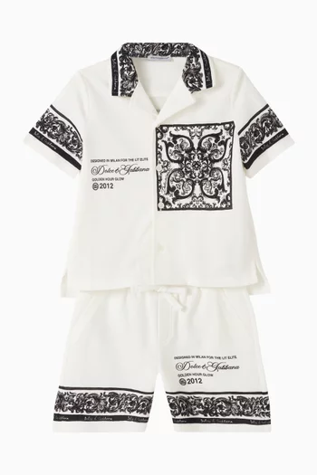 Majolica-print Bermuda Shorts in Cotton-pique