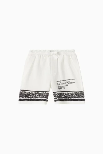 Majolica-print Bermuda Shorts in Cotton-pique