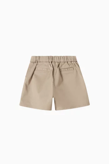 Logo Shorts in Cotton-gabardine