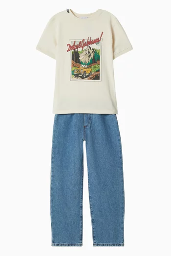 Graphic Logo T-shirt in Cotton