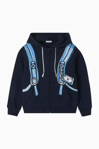 Backpack Hoodie in Cotton