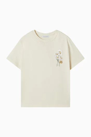 Floral Print T-shirt in Cotton