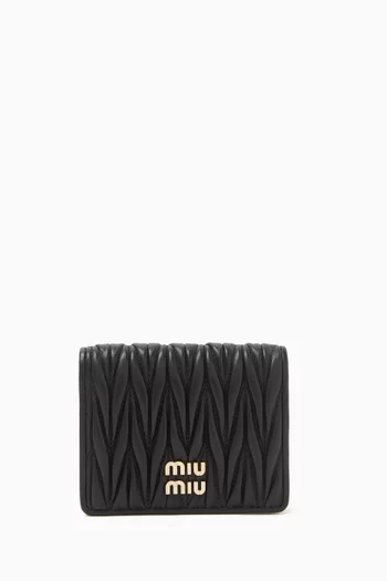 Small Logo Wallet in Matelassé Leather