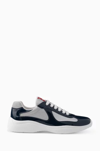 America's Cup Sneakers in Patent Leather & Technical Fabric
