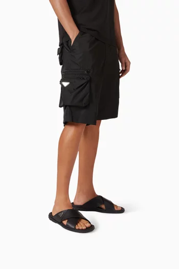 Cross-strap Sandals in Leather
