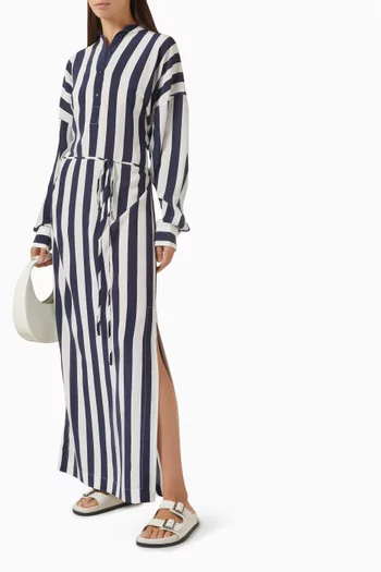 Orta Silk Maxi Shirt Dress