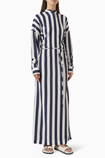 Orta Silk Maxi Shirt Dress