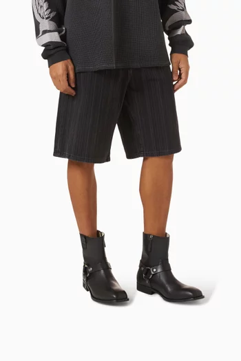 حذاء بوت بايكر هارلي جلد