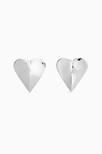 Le Cœur Torn Earrings in Brass